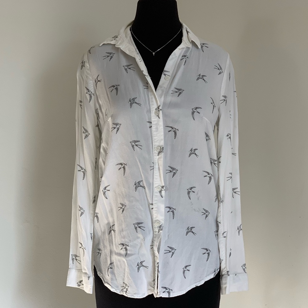 White/Black Button-Down